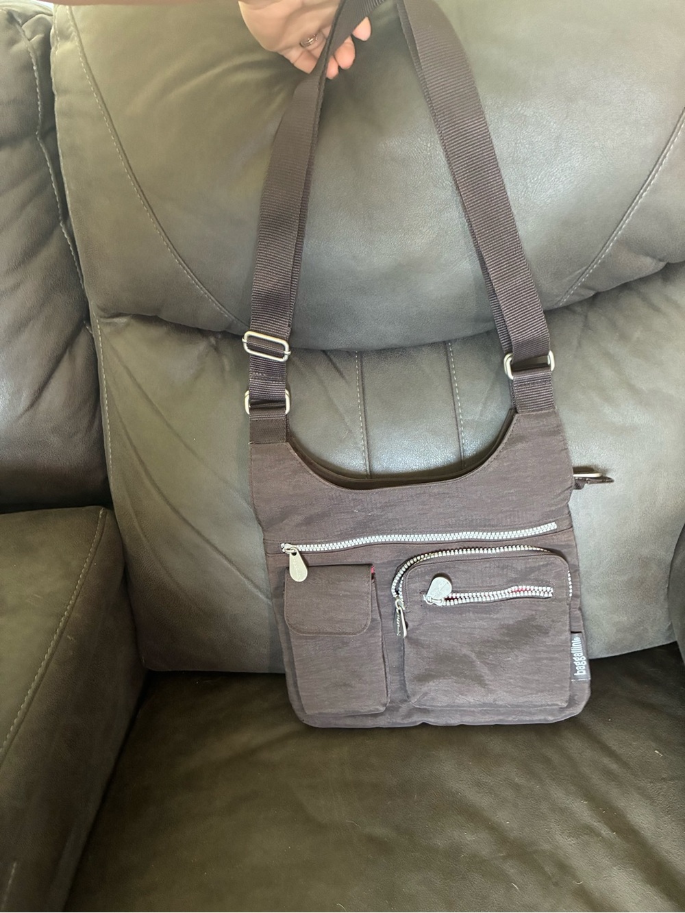Brown Crossbody Messenger Bag for Men or women - Everyday Shoulder Bag